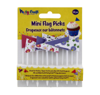 Party Craft Mini Flag Picks Floral Flair for catering
