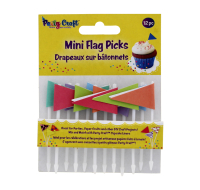 PARTY CRAFT MINI FLAG PICKS COOL COLOURS