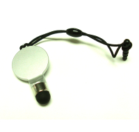 Silver rounded smartphone stylus for touchscreens