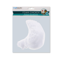 Polyfoam Chicken Shape 14x12cm Craft Decor