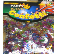 Foil table party confetti for age 7 birthday celebration