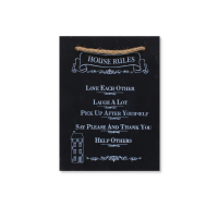 House Rules Slate Sign with family values message