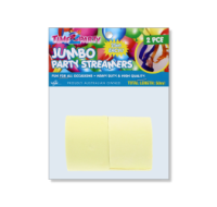 Yellow party streamers 2 pack jumbo 2.5 metre each