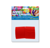 Red party streamers jumbo 50 meter total
