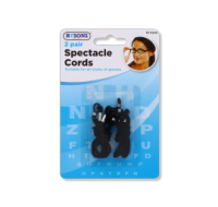 Black spectacle string cords in a two-pair pack