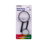 Two-piece magnifying glass set