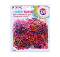 Rysons Assorted Size Elastic Bands 250 Approx multi-coloured