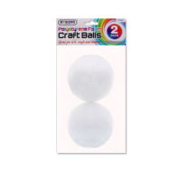 Twin pack of white polystyrene craft balls