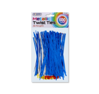Rysons Metallic Coloured Twist Ties 600 Pack for wholesale packaging