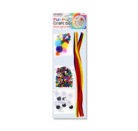Rysons Assorted Craft Essentials Kit with Pompoms and Chenille Stems