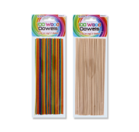 Assorted Colour Wooden Dowels 100 Pack by Rysons