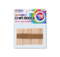 Rysons Small Wooden Craft Sticks 100 Pack for wholesale arts and crafts