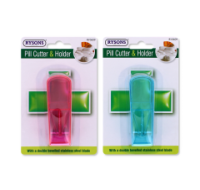 Assorted colour tablet splitter with integrated holder