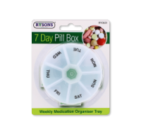 Rysons Weekly Round Pill Organiser