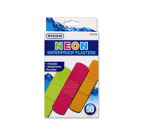Neon Waterproof Plasters 80 Pack by Rysons