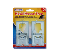 Reusable metal folding serrated mouse traps pack of 2