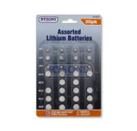 Rysons 30 pack assorted button battery pack for wholesale