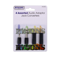 Rysons 4 piece audio adaptors connecting different jack sizes