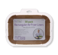 Rysons Rectangle Air Fryer Liners 30pk 22x14x4.5cm