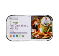 Rysons large aluminium foil containers with lids pack of 6