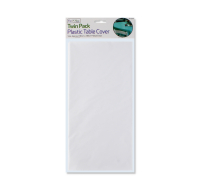 Rysons 2pc Table Cloth set in white, pink, and blue, 54x54 inches