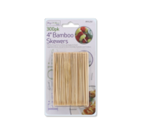 Rysons natural bamboo skewers 4 inch 300 pack for catering