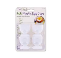 Rysons White Plastic Egg Cups 4 Pack