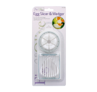 Dual-cut egg slicer and wedger