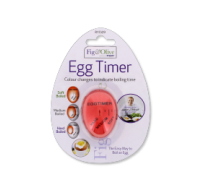 Colour changing egg timer indicating soft, medium, and hard boiled