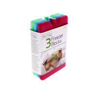Pack of 3 reusable mini freezer blocks