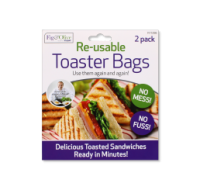 Twin pack of reusable silicone toaster bags