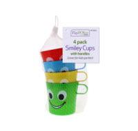 Rysons Children's Smiley Face Handle Cups 4 Pack plastic