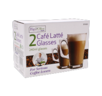 Rysons 240ml Latte Glasses Twin Pack