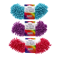 Microfibre floor cleaning slippers in various colours