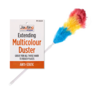 Extendable multicolour microfibre duster