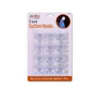 12 pack of clear twist lock suction hooks