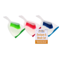 Stone colour dustpan and brush set