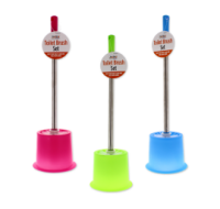 Rysons Bathroom Toilet Brush and Holder Set white