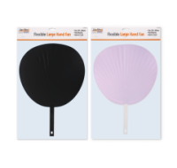 Rysons Flexible Large Hand Fan Black and Pink 270 x 280mm