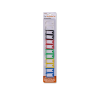 Rysons colour-coded key tags with name labels in a 12 pack