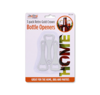 Rysons Retro Gold Crown Bottle Openers 3 Pack vintage design