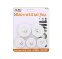 Rysons Assorted Rubber Sink and Bath Plugs 5 Pack