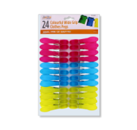 Rysons Colourful Jumbo Plastic Clothes Pegs 24 Pack