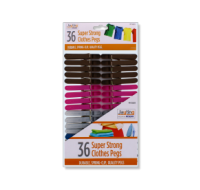 36 extra strong clothes pegs multi-pack