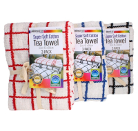 Three super soft cotton tea towels in a pack