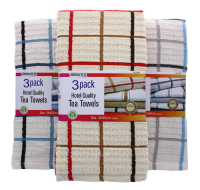 Egyptian Tea Towel 3 Pack assorted colours by Rysons