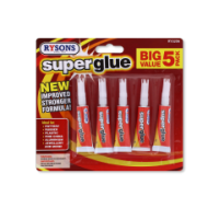 Rysons Multi-Purpose Super Glue Pack 5 x 3g Tubes