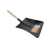 Large metal shovel with a sturdy handle