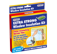 Extra strong window insulation kit with film and tape