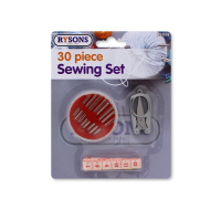 30 Piece Sewing Needle Set With Tape Measure & Folding Scissor